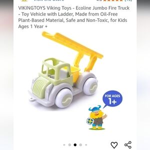 VIKING TOY Ecoline Jumbo Fire Truck - Green and Yellow